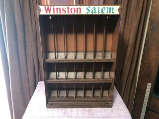 Winston Salem Camel Vintage Cigarette Metal Tin Store Display Rack Wall