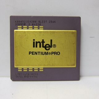 Intel Pentium Pro Kb80521ex200 Sl22t 256k Vintage Ceramic Cpu