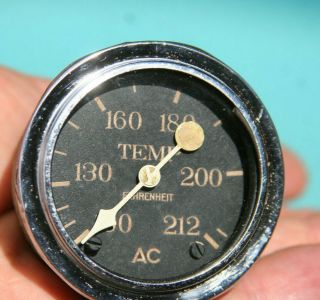 Ac Vintage Mechanical Water Temperature Gauge - Non - Functional
