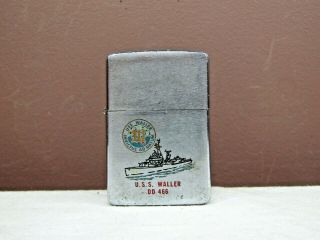 1967 Zippo Lighter Uss Waller Dd 466 Destroyer Ship U.  S.  Navy