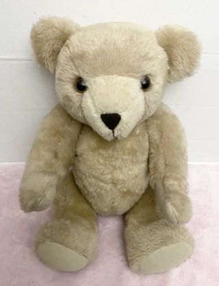 Vintage Wind Up Musical Teddy Bear Plays Teddy Bears Picnic Brown Bear Plush Toy