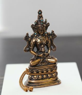 Antique Chinese Tibetan Gilt Bronze Buddha,  16th,  17th Century,  Ming Dynasty Rare