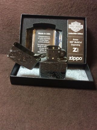 Zippo 2018 Limited Production,  Armor Harley Davidson Lighter,  29741,  Box