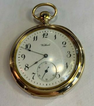 Very Rare 1894 Antique Waltham Ultimatum Solid 14k Gold 12s 20j Pocket Watch