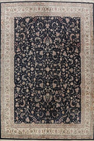 Floral Oushak Turkish Hand - Knotted Wool/ Silk Oriental Area Rug Over Size 12x15