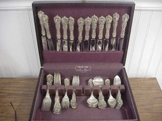 Reed & Barton " Francis I " Pattern Sterling Silver Flatware Set With Case 66pc