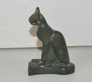 Vintage Egyptian Cat Lead? 4 Inch Figure Paperweight Figurine