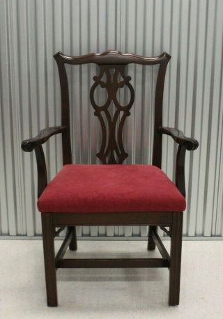 Ethan Allen Chippendale Style Solid Cherry Dining Table With Chairs 11 - 6093 3