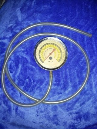 Vintage “mile - O - Meter” Custom Vacuum Gauge,  Gas Oil Rare
