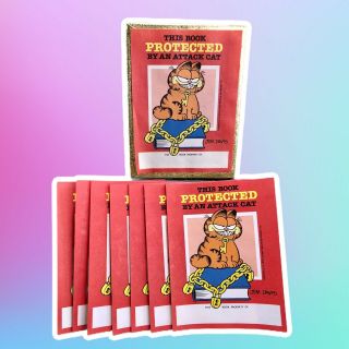 Vintage Garfield Set Of 52 Bookplates Papers Belongs To 1978 Cat Comics Antioch