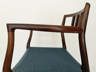 Danish Mid Century Modern Rosewood Arm Chair by Niels Moller 2