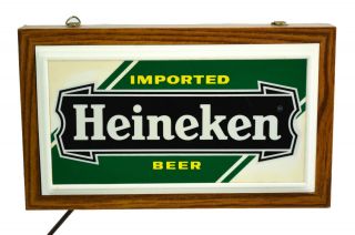 Heineken Beer Light Up Sign Bar Advertising Promo Vintage Display