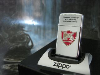 1978 Vintage Zippo COMMANDER IN CHIEF ALLIED FORCES SOUTHERN EUROPE.  NATO uss 2