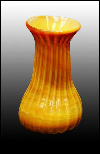 Louis Comfort Tiffany Very Rare Favrile Agate Vase Signed Antique Art