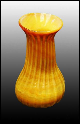 Louis Comfort TIFFANY Very Rare Favrile Agate Vase SIGNED Antique Art 2