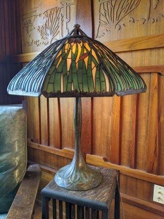 Handel Cattail Large Table Lamp,  Mission,  Arts And Crafts