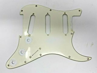Vintage Fender 11 - Hole Stratocaster 3 - Ply Relic Pickguard Aged White 1987