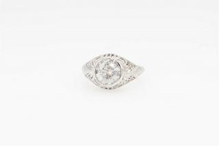 Antique 1930s $12,  000 2ct Old Cut Natural Diamond Platinum Filigree Ring