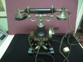 Antique L.  M.  Ericsson Model Ac110 Skeletal (eiffel Tower) Telephone