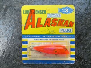 Vintage In Package Luhr Jensen Alaskan Salmon Plug - Pink - 3 Inch