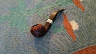 Peterson Donegal Rocky 80s Tan Fishtail,  Estate Pipe,  Sterling Silver Band.