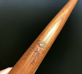 RARE 1908 - 11 Antique Baseball Bat Spalding Gold Medal Autograph MIKE J DONLIN 2
