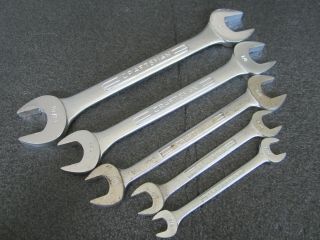 Vintage Craftsman =v= Series 5pc Sae Double Open End Wrench Set Made In Usa