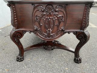 Fantastic R J Horner Mahogany Carved Partners Desk.  1890s 3