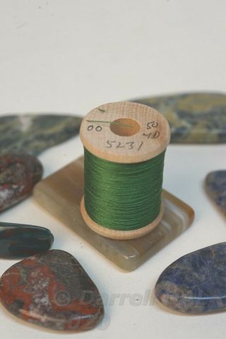 Vintage Green 5231 Silk Thread For Bamboo Fly Rods 50 Yds Size 00