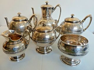 Fine J.  E.  Caldwell Sterling Silver 6 - Piece Tea/coffee Set " English Sterling "