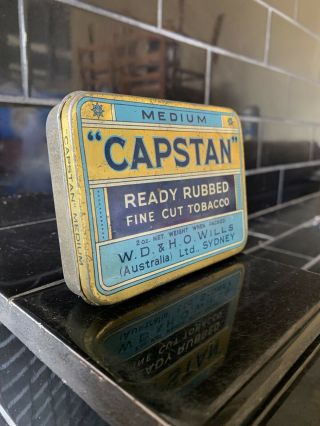 CAPSTAN Tobacco Vintage Australian Small 2oz Size Tin 2