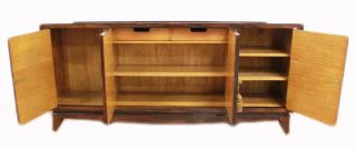 FRENCH ART DECO ROSEWOOD SIDEBOARD CREDENZA BUFFET JULES LELEU STYLE PALISANDER 2