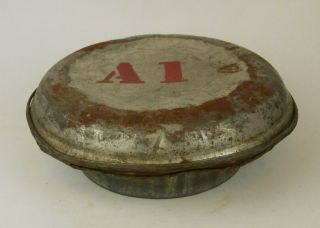 Vintage Steel Dairy Farm Milk Can Lid Rustic 10 Gallon Lid Only