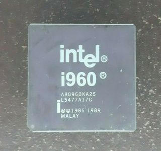 1x Intel I 960 1989 Mini Vintage Ceramic Cpu For Gold Scrap Recovery Rare