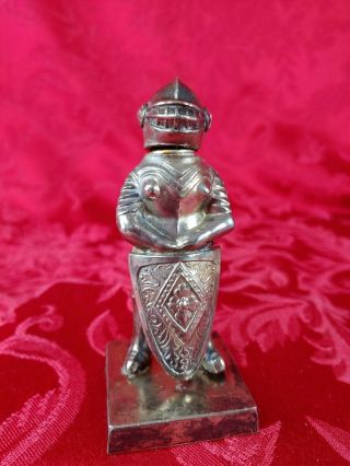 Vintage Knight In Armor With Sword Occupied Japan Table Lighter
