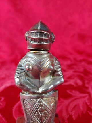 Vintage Knight in Armor With Sword Occupied Japan Table Lighter 2