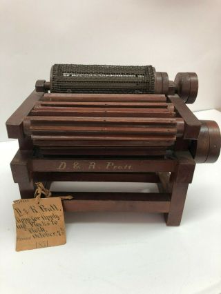 Antique 1851 Us Patent Model - Machine For Applying Flock To Cloth