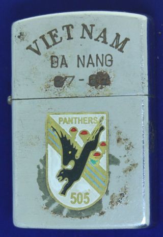 Us Army 505th Airborne Infantry Regiment Da Nang 1967 - 68 Vietnam Zippo Lighter