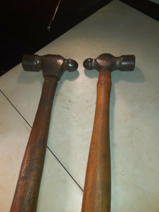 Plumb Vintage 8 Oz And 12 Oz Ball Peen Hammers Set Of 2 Tools.  Awesome Pair