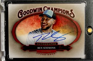 Ben Simmons 2020 Upper Deck Goodwin Champions Horizontal Ssp Sp Auto 1:4832