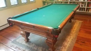 Antique 9 - Foot Griffith Pool Table - Circa Late 1860s - Fully Restored 2