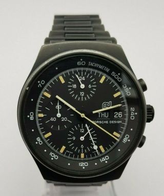 Impeccable Porsche Design Watch Chronograph Pvd Ref.  7176s Orfina 5100