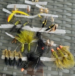 36 Vintage Hand Tied Fly Fishing Flies
