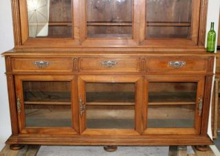 Massive,  French Walnut Apothecary Cabinet with Sliding Doors Late 19th century 3