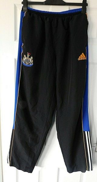 Vintage Adidas Newcastle United Black Football Training Tracksuit Bottoms Siz 38