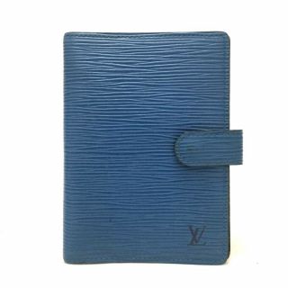 Authentic Louis Vuitton Epi Agenda Pm Blue Leather Notebook Cover /30178