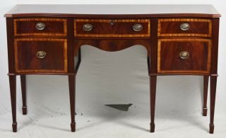 Craftique Mahogany Sideboard Williamsburg Federal Style With Satinwood Banding