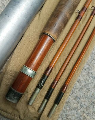 Vintage Rare E.  F.  Payne 8 ' foot,  4 1/4 oz. ,  No.  202 Bamboo Fly Rod w/Cloth Bag 3