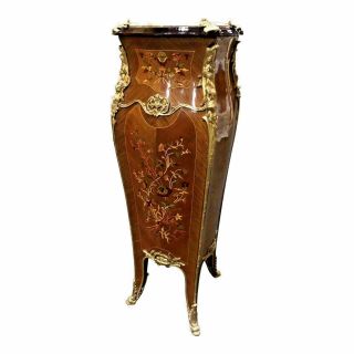 Marquetry Louis Xv Style Pedestals Stands
