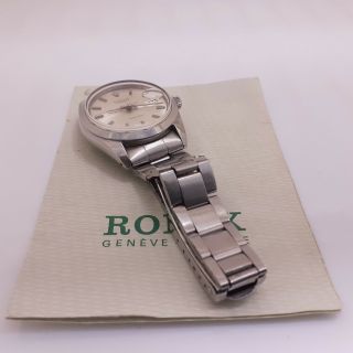 Vintage Rolex Oysterdate Precision Steel Automatic Watch 6694 With Papers 1973